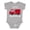AC-Heather Grey, variant on Red Fire Little Firefighter White Text Boys or Girls Baby Bodysuit