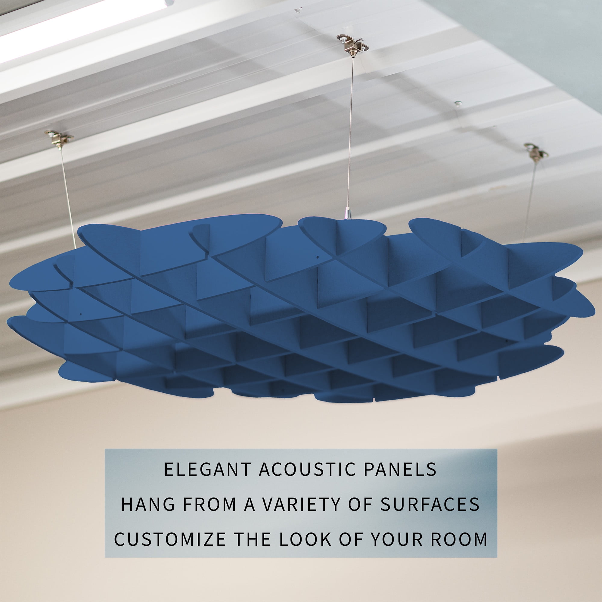 VIVO Navy Blue Acoustic Ceiling Waffle Panel