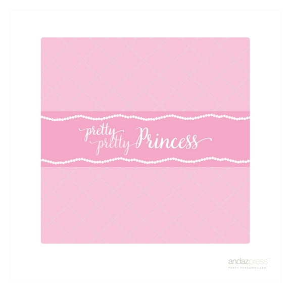 Sparkle Princess Birthday Hersheys Chocolate Bar Wrapper Labels, 4-Pack