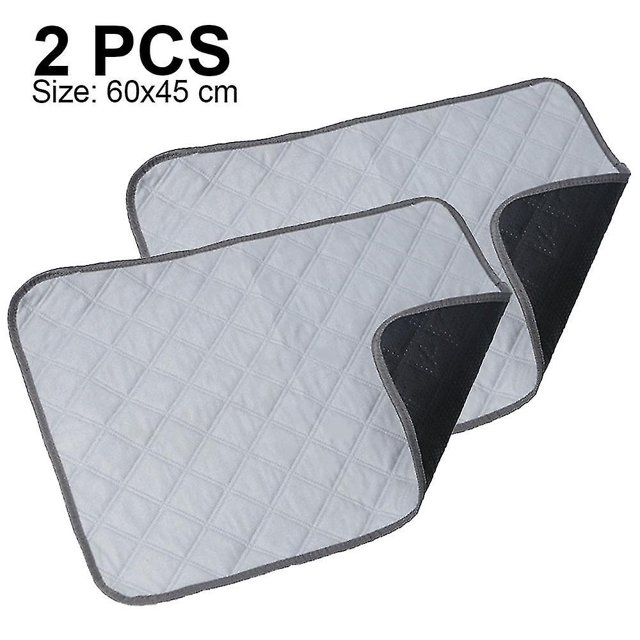 Paquete de 2 almohadillas para orinar para entrenamiento de cachorros y almohadillas para el parto - Esquinas redondeadas - Lavables, reutilizables - Impermeable, Protector sanitar