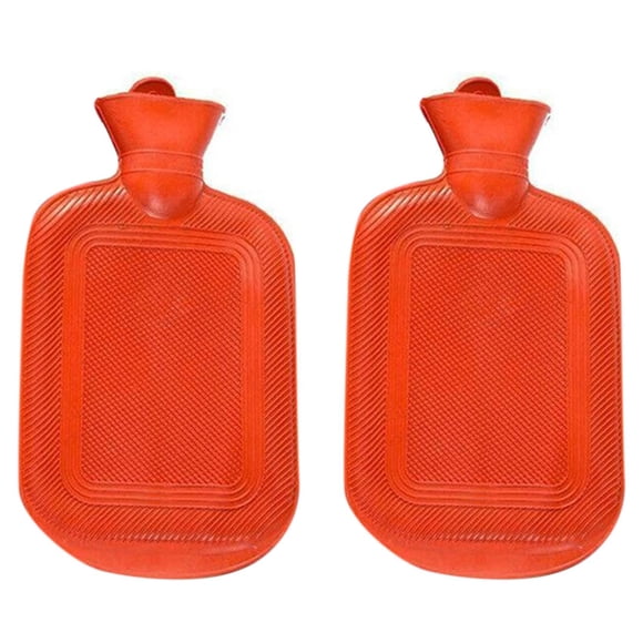 Thick Hot Water Bag Rubber Winter Warm Hot Water Bag Hand Warmer Pocket Hand Feet Warm Water Bottle, 2 Pack 1000ML