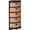 Black, variant on eHemco Hampton Meadows 5 Tier X-Side Corner Storage Cabinet with 5 Wicker Baskets, Walnut