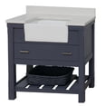 thumbnail image 4 of Charlotte 36" Farmhouse Bathroom Vanity with Marine Gray Cabinet and Quartz Top, 4 of 7
