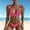Hot Pink, variant on HUAXUN Women's Bikini Swimsuits V Neck Cross Twist Front Bikini Sets Adjustable Spaghetti Straps Bathing Suit 2 Piece Swimsuit Tummy Control Bathing Suit
