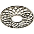 thumbnail image 2 of 30"OD x 10 1/4"ID x 1"P Cannes Architectural Grade PVC Pierced Ceiling Medallion, Antiqued Pale Gold, 2 of 10