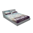thumbnail image 2 of Ambesonne Saying Fitted Sheet & Pillow Sham Set, Modern Polygonal Design, Full, Teal Brown, 2 of 2