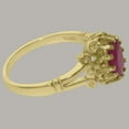 thumbnail image 3 of LBG British Made 10k Yellow Gold Natural Ruby Womens Engagement Ring - 33 size options - Size 7.75, 3 of 6