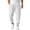 C289 White, variant on CONZONE Mens Linen Pants Tapered Leg Elastic Waist Drawstring Joggers For Men Relaxed Fit Casual Summer Trousers With Pockets