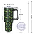 thumbnail image 3 of 40 oz Cactus Tumbler with Handle Flip Straw Lid Leak Proof Travel 40oz Cactus Tumbler Lids Straws Vacuum Insulated Stainless Steel Cup Mug Gifts for Men Women Travel Tumbler Must Have, 3 of 5