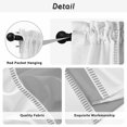 thumbnail image 5 of Gray Solid Color Texture Tier Curtains, Simple Grey Stripes Light Filtering Kitchen Curtains, 2Pcs Rod Pocket Half Window Treatments Panels for Sink Cafe Cabinet Camper 27.5x24 Inches, 5 of 9