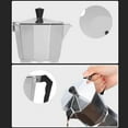 thumbnail image 5 of Octagonal Moka Pot, Streamlined Grip Scalding Proof Plastic Handle Italian Coffee Maker European Style Non Peculiar Smell  for Household 1 Cup 50ml,2 Cup 100ml,3 Cup 150ml,6 Cup, 5 of 5