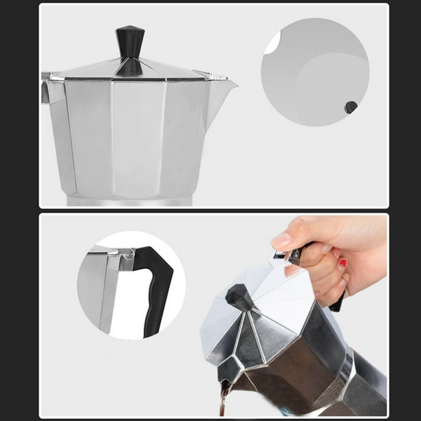 Cafetera Moka Pot, Cafetera Moka Italiana para Horno Moka Pot Cafetera Moka Excelencia Verdadera