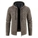 thumbnail image 3 of Suéter con capucha para hombre, abrigo grueso con forro polar, suéter suelto, suéter casual para hombre, cárdigan para hombre, 3 of 5