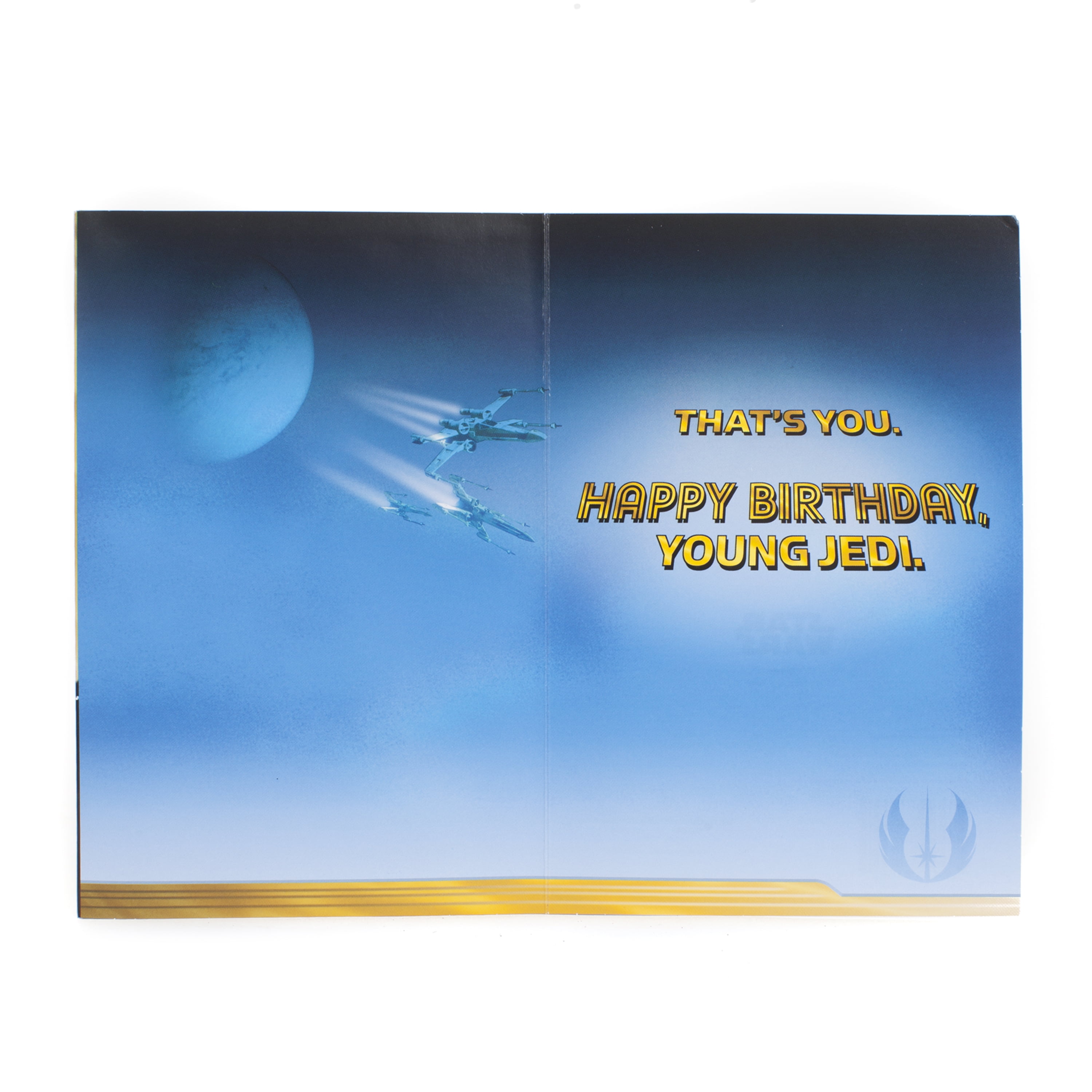 (2 pack) Hallmark Birthday Greeting Card (Star Wars, Happy Birthday Young Jedi)