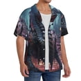 thumbnail image 2 of Fotbe Urban Mechanical Dragon Camisa Estampada de Manga Corta para Hombre, Casual de Verano, Estilo Playero, Sin Arrugas-XX-Large, 2 of 5