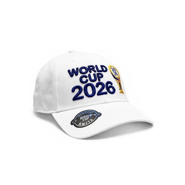 KNITE Gorra Fútbol Inglaterra Blanca Copa 2026 Fan Sport Ajustable Bordada 3D
