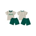 thumbnail image 2 of Baby Toddler Boy Farm Outfit 6 12 18 24 Months 2T 3T 4T Tractor Embroidery Short Sleeve T-shirt Solid Shorts with Pockets 2 Pcs Set, 2 of 9