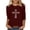 Wine, variant on YUNAFFT Comfortable Relaxed Fit Round Neck Three-Quarter Sleeve T-Shirt for Women Casual Everyday Wear