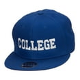 thumbnail image 2 of College Embroidered Cotton Snapback Cap - Royal OSFM, 2 of 5