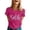 Hot Pink, variant on Xiaoxatg Womens T Shirts,Women's T-Shirts—Casual Graphic Tee for Women with Short Sleeve Summer TopHot PinkXXL
