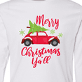 thumbnail image 4 of Inktastic Merry Christmas Ya'll with Red Car and Tree Long Sleeve Youth T-Shirt, 4 of 5