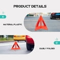 thumbnail image 3 of SASABAXI 3 Pcs Triangles de Sécurité Pliables Rouges pour Véhicules Panneaux d'Avertissement d'Urgence Réfléchissants pour le Bord de la Route, 3 of 8
