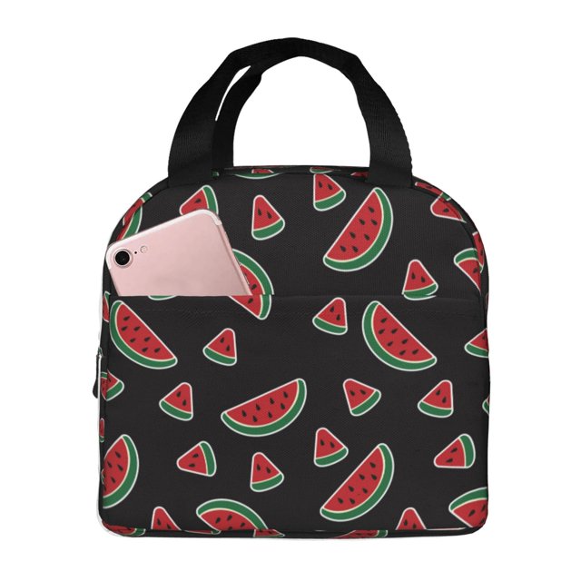 Easygdp Watermelon Bolsa Térmica Premium - Tela Oxford Impermeable, Gran Capacidad, Bolsillo Frontal, Unisex para Trabajo, Escuela, Actividades al Aire Libre y Picnics