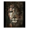 thumbnail image 3 of AatoeaX Jesus and lion Christian Gifts Canvas Print Aesthetic Home Decor – Perfect for Gallery Walls or Gifts,12"x12",Gold Frame, 3 of 4