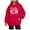 Red, variant on Senior Mm Class of 2026 Printed Casual Hooded Sweatshirt, Loose and Versatile, Pink S