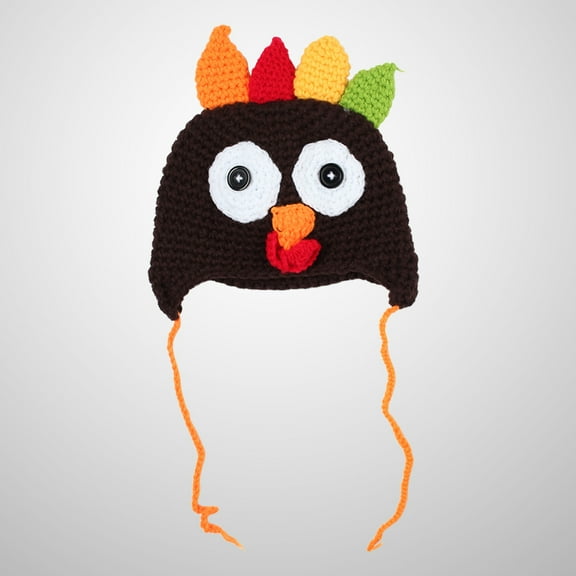 LULULION Tsgiving Turkey Beanie Hats Knit Hat Plush Coffee 1Pack for Children Indoor Use