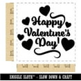 thumbnail image 2 of Happy Valentine's Day with Hearts Square Rubber Stamp Stamping Scrapbooking Crafting - Large 2.75in, 2 of 7