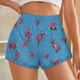 thumbnail image 3 of Women's Originals Shorts, Jersey Sports Shorts, Gym Shorts For Women, Rose Illustration, XS, Plus Size Available, 3 of 5