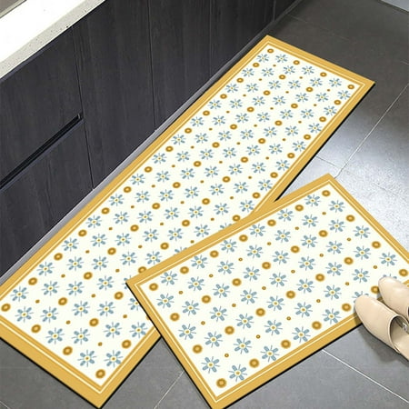 

amousa Kitchen Rugs And Mats Set Of 2 Seasonal Holiday Cooking Sets NonSlip Floor Mats For Home Kitchen Decor 16x24 And 16x47 Inch