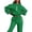 Green, variant on Sweatsuits Women 2 Piece Outfit Jogger Set Hoodie Top and Loose Fit Wide Leg Pants Tracksuit Set Trouser Suit Casual Fitness Set Sports Suit Valentine's Day