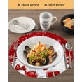 thumbnail image 3 of 15 Inch Round Placemats Set of 6, Red Christmas Non Slip Heat Insulation PP Table Mats, Snowman Gifts Xmas Tree Winter Snowflake Washable Place Mats for Kitchen Dining Party Table Decor, 3 of 7
