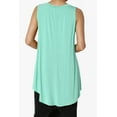 thumbnail image 2 of Women's PLUS Essentials Luxe Jersey Tunic V-Neck Relaxed Fit Sleeveless Top, 2 of 7