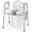 Grey, variant on Toilet Seat Risers for Seniors with Handles, Adjustable Height and Width Elevated Toilet Seat, Tool-Free Assembly Padded Seat for Elderly Handicap, Fits Most Round and Elongated Toilets, Blue