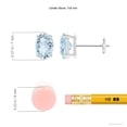 thumbnail image 2 of ANGARA Natural Prong-Set Solitaire Oval 1.2 ct Aquamarine Stud Earrings in 14K White Gold for Women (Size-7x5mm) | March Birthstone, Anniversary, Jewelry Gift for Women | Natural Aquamarine Earrings, 2 of 7