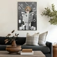thumbnail image 4 of WFSposter Beagle Dog Sitting on Toilet Wall Art Bathroom Dog Wall Decor Black and White Animal Bathroom Funny Pictures Farmhouse Dog Wall Décor for Toilet Bathroom Framed Artwork 12x16in, 4 of 7