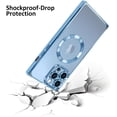thumbnail image 3 of Case for iPhone 13 Pro Max [Compatible with MagSafe] Soft TPU Bumper Anti-Drop Anti-Scratch Shockproof 360 Degree Heavy Duty Protective Slim Luxury Plating Clear Magnetic Cover - Blue, 3 of 14