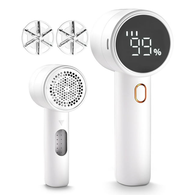 Quitapelusas Eléctrico Recargable con 6 Hojas y 3 Velocidades Afeitadora de Tela con Pantalla LED para Ropa Muebles y Suéteres