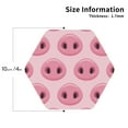thumbnail image 3 of Kll Hexagon Drink Coasters Set Of 4,Pu Leather Absorbent Coasters Set Decorative Coffee Cup Coasters Housewarming Gift For Home Decor-Pig Nose, 3 of 9