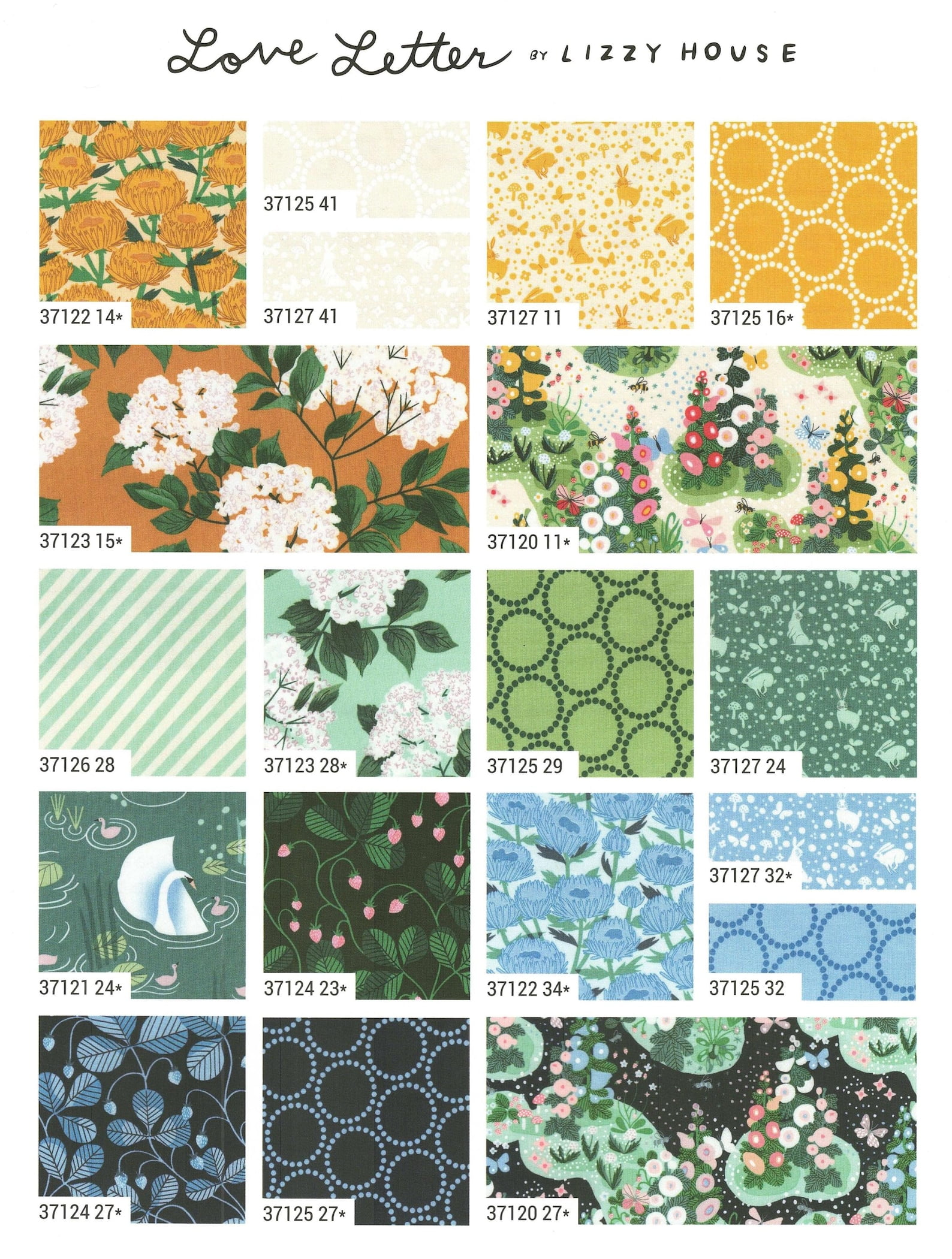 Love Letter Layer Cake by Lizzy House; 42 - 10" Precut Fabric Quilt Squares