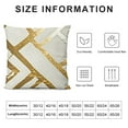 thumbnail image 5 of YINGXI  White and Gold Throw Pillow Covers Geometric Pillow Cases Square Decorative Cushion Covers for Sofa Couch Outdoor 20x20in, 5 of 5