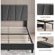 thumbnail image 4 of Queen Cama Frame con cm de Alturaeadboard Linen Upholstered Platform Cama con Ajustable cm de Profundidadiagonal Channel Tufted cm de Alturaeadboard Mattress Foundation con Strong cm de..., 4 of 7