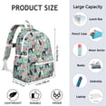 thumbnail image 6 of Green Boston Terrier and Flower Backpack for School,Cute School Bag,Schoolbag with Adjustable Shoulder Straps & Padded Back,13.4"x11"x4.7", 6 of 6
