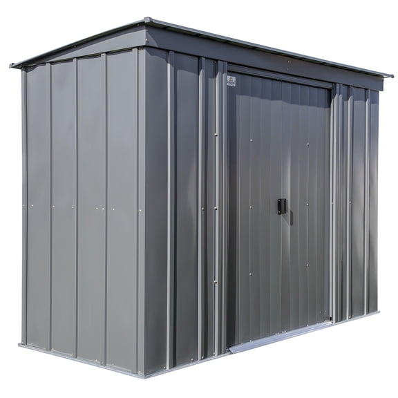 Classic Steel Storage Shed, 8X4, Charcoal