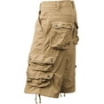 thumbnail image 3 of Ma Croix Mens Premium Utility Loose Fit Twill Cotton Multi Pocket Cargo Shorts Outdoor Wear, 3 of 6