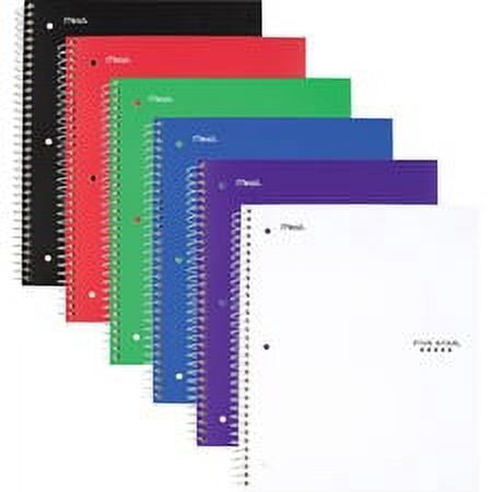 Five Star Wirebound Wide Rule 1-Subject Notebook - 100 Sheets - Wire Bound - Wide Ruled - 8" x 10 1/2" - Navy Cover - Plastic Cover - 1 Each | Bundle of 5