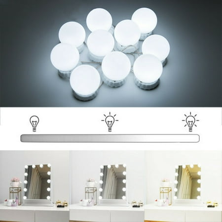 

10 LED Dimmable Mirror Lights Kit USB Lamp Vanity Bulbs Style Make Up